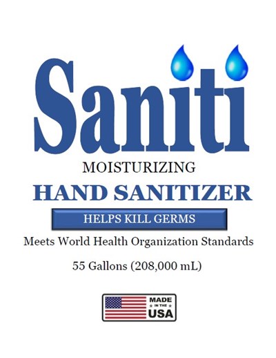 Saniti (55 Gallon Label Front)